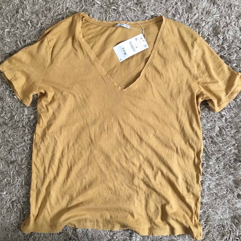 Zara Short-sleeve V-Neck Shirt